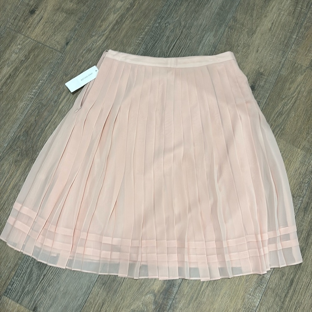 Ann Taylor side, zipper peach pleaded skirt